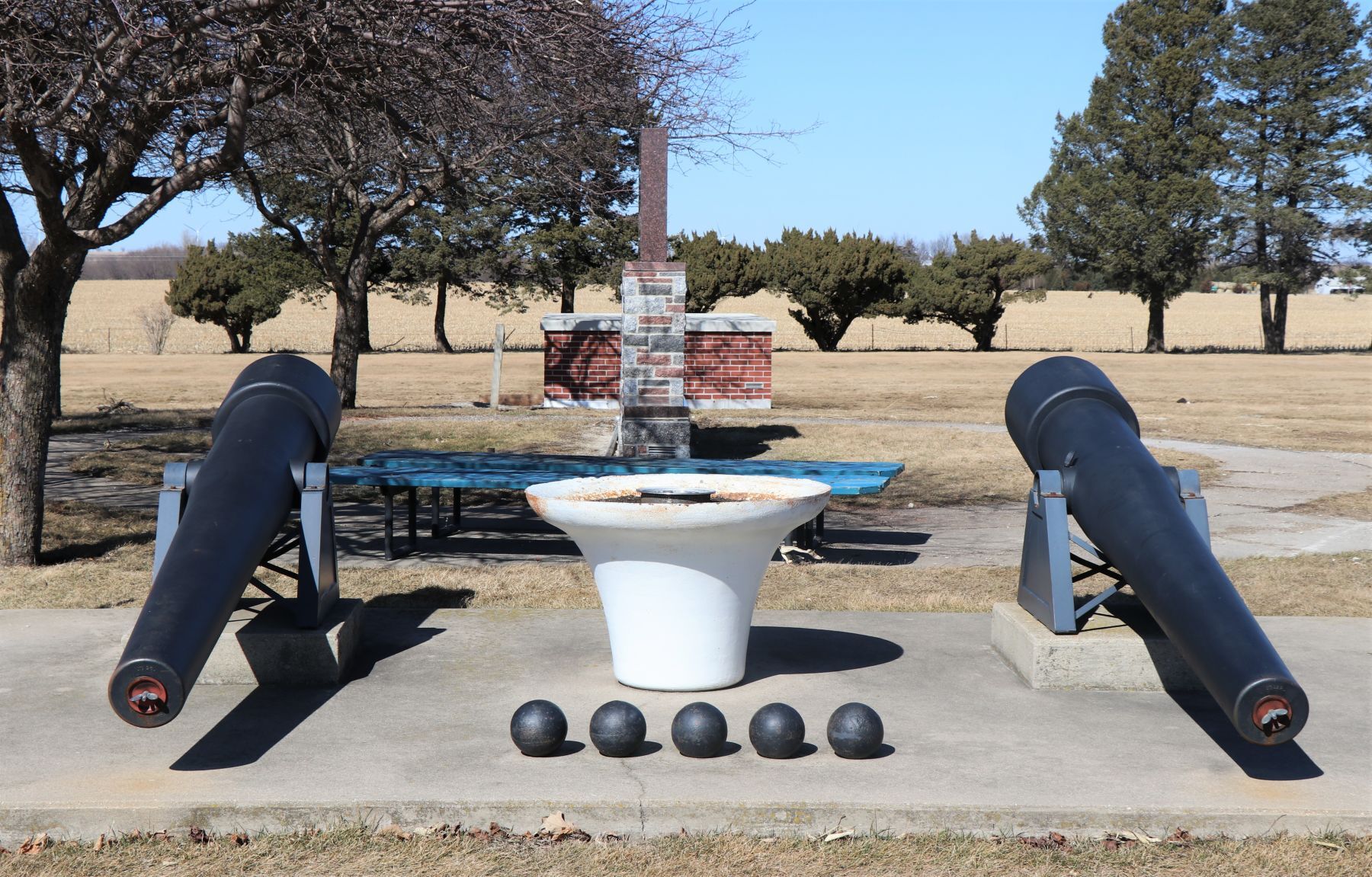 Cannons at Veterans Memorial in Osage